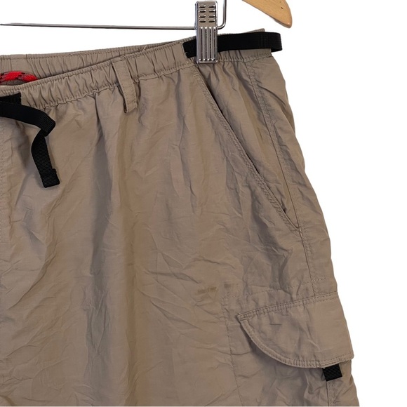 The North Face Tan Beige Flat Front Mesh Lined Nylon Hiking Activewear Shorts - Picture 4 of 13
